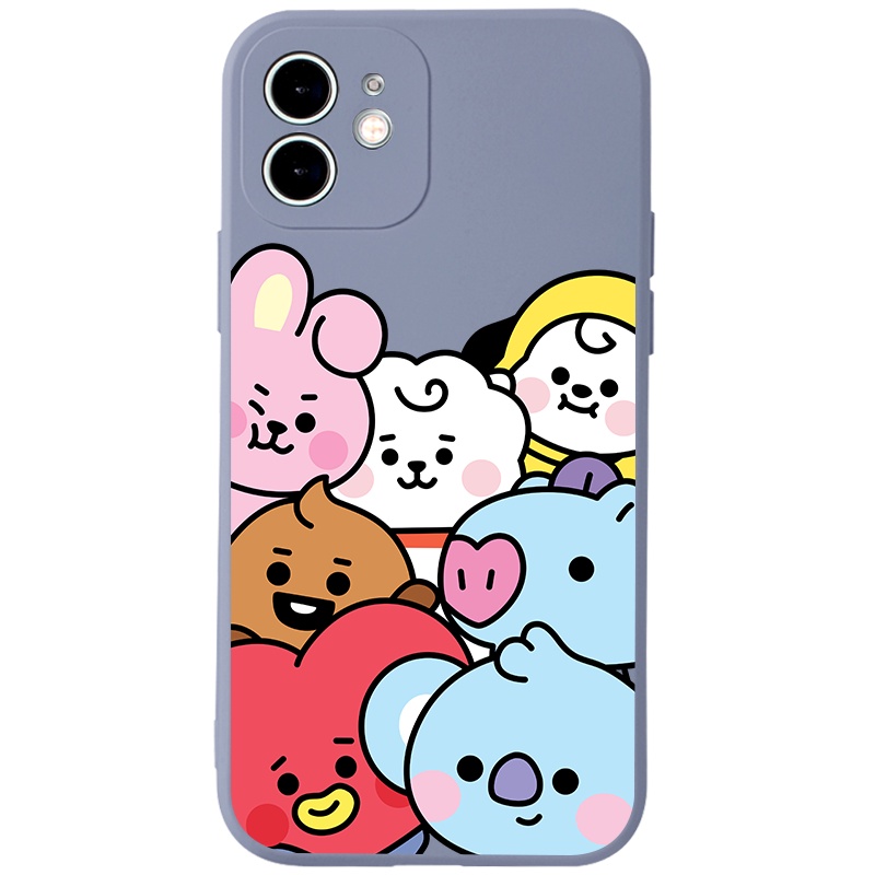 Ốp lưng GUMAN viền vuông hoạt hình dễ thương đẹp cho iPhone 14 13 12 11 Pro Max SE 2020 X XR XS ip 8 7 6 6S Plus kute B121