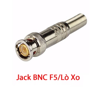 Jack BNC F5/ BNC lò xo loại xịn lõi đồng chuyên dụng cho camera {mã lẻ 1c}