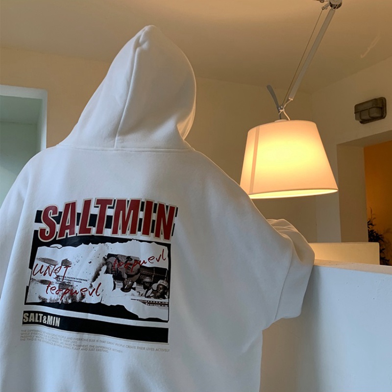 Áo Hoodie Nhung Dáng Rộng Phong Cách Hip hop Thời Trang Dành Cho Nam M-8XL