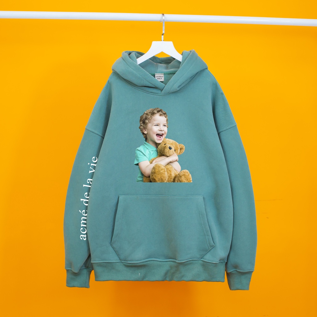 Áo nỉ Hoodie ADLV BÉ GẤU Hogoto shop , Áo hoodie nam nữ nỉ bông cotton