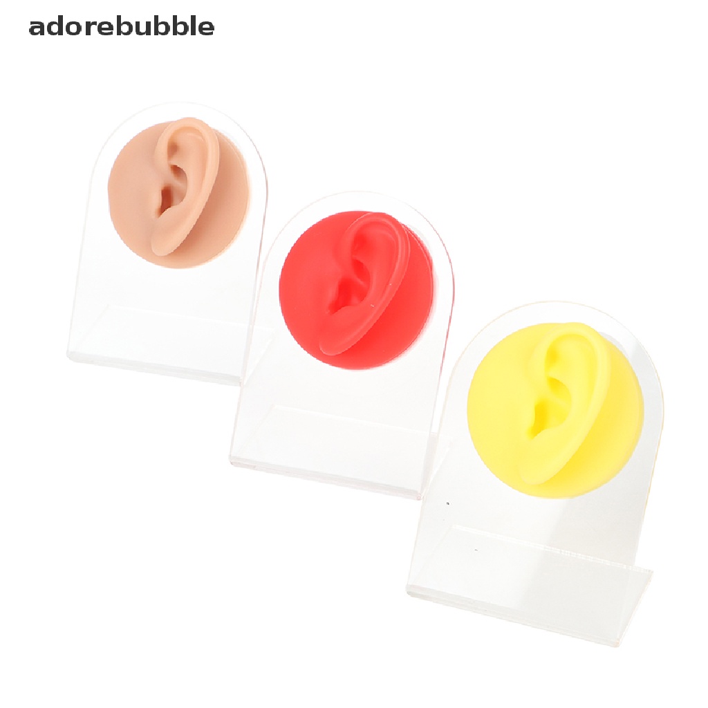 Mô hình tai silicon với giá đỡ acrylic trưng bày khuyên tai tiện lợi