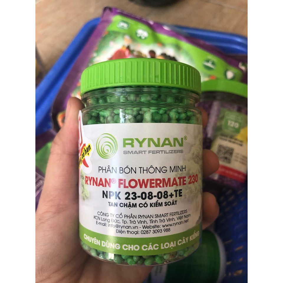 Combo 5 Hủ Phân Tan Chậm Rynan 150g - Phân Bón Thông Minh - Rynan Flowermate