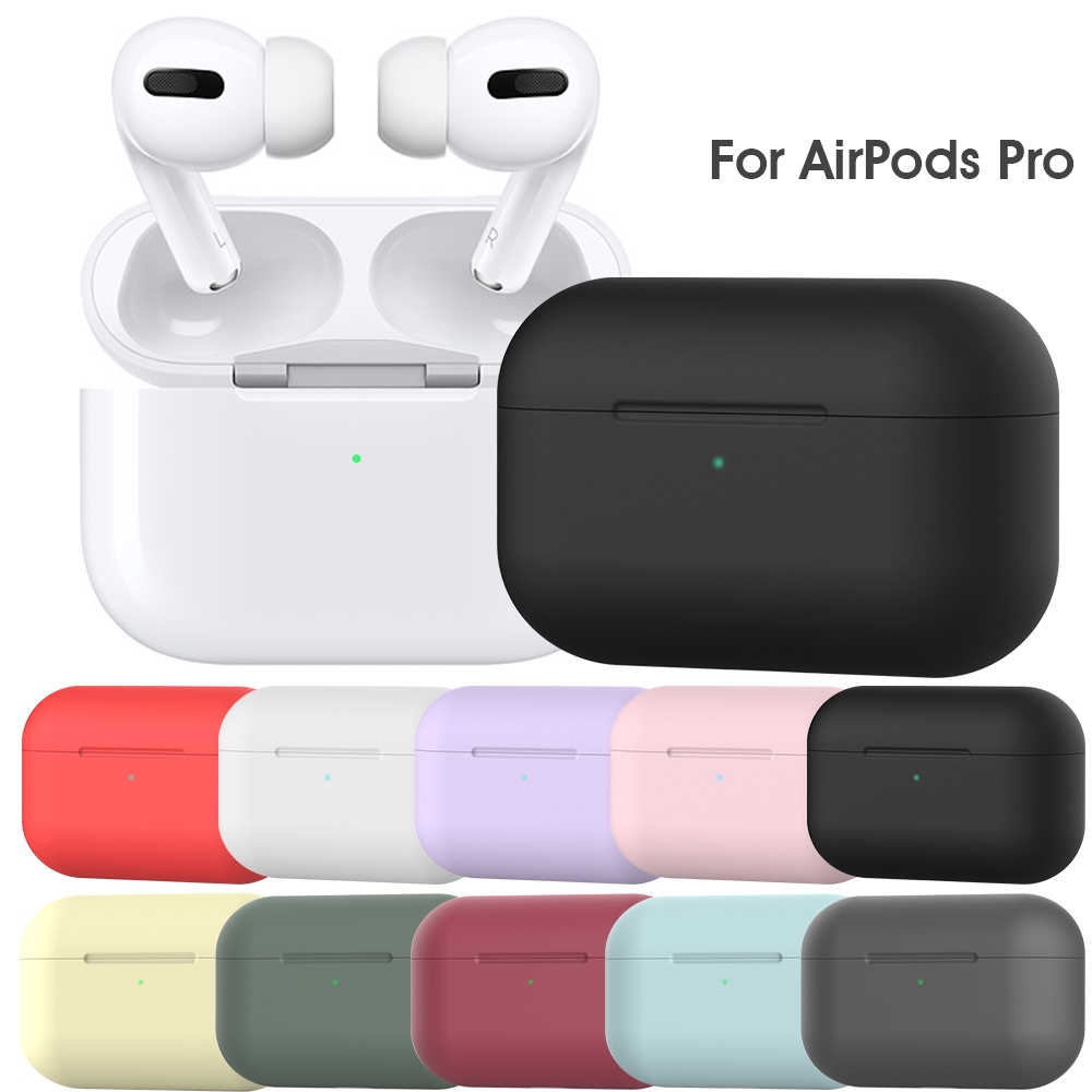 Vỏ bọc bảo vệ hộp sạc tai nghe không dây nhiều màu thích hợp cho Apple AirPods Pro