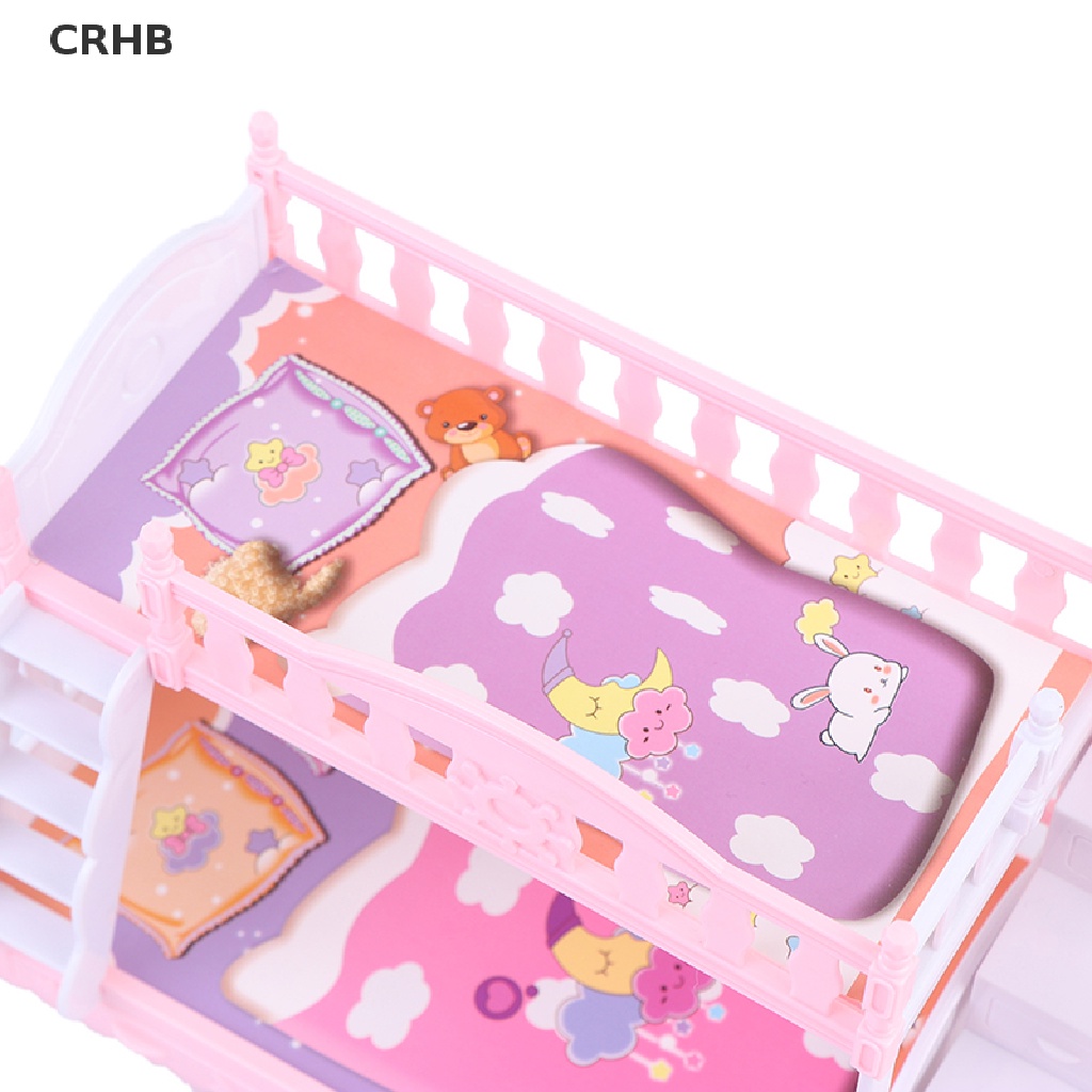 Crhb Giường Tầng Đồ Chơi Phong Cách Châu Âu Cho Búp Bê Mới
