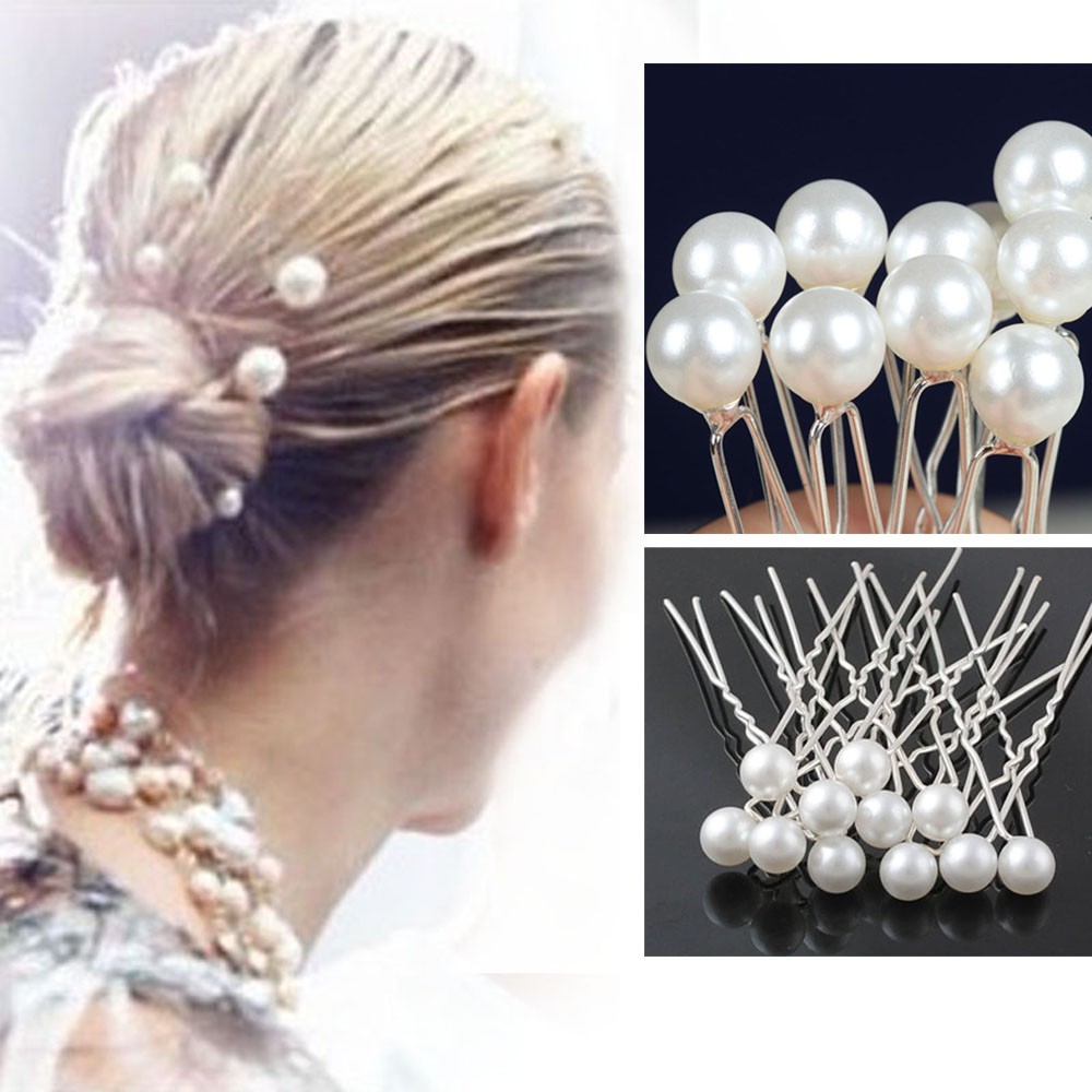 Bộ 20 kẹp tóc thời trang dành cho cô dâu dạ hội tiện dụng