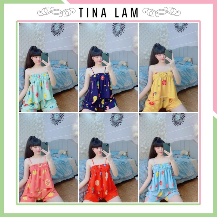 Set Đồ Bộ Mặc Nhà Nữ 2 Dây Lụa Satin Thái Cao Cấp Chất Cực Mịn, Không Nhăn, Form Chuẩn >60kg B2DQN001