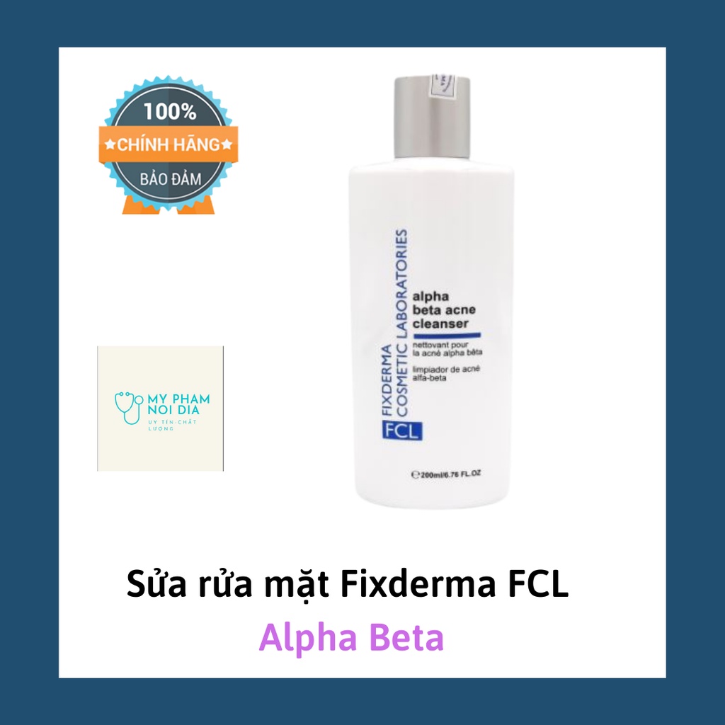 Fixderma FCL Alpha Beta Acne Cleanser Sữa rửa mặt c ho da dầu mụn