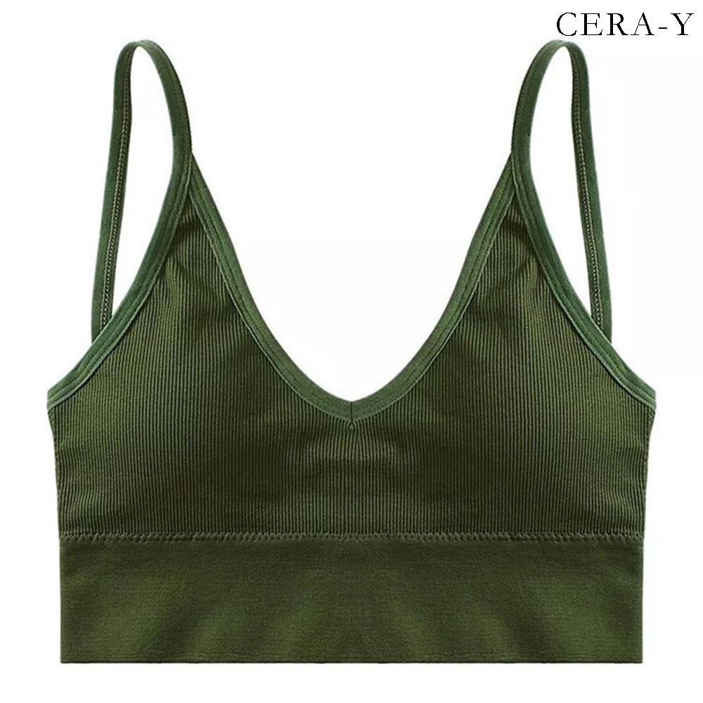 Áo thể thao bra croptop màu đen CRA009