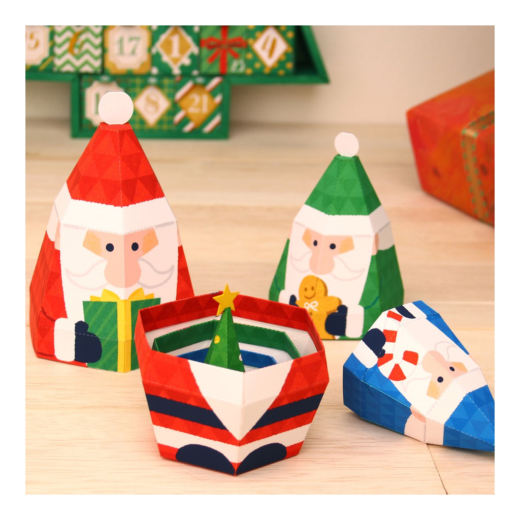 Mô hình giấy Giáng Sinh Chrismas Búp bê Matryoshka Noel