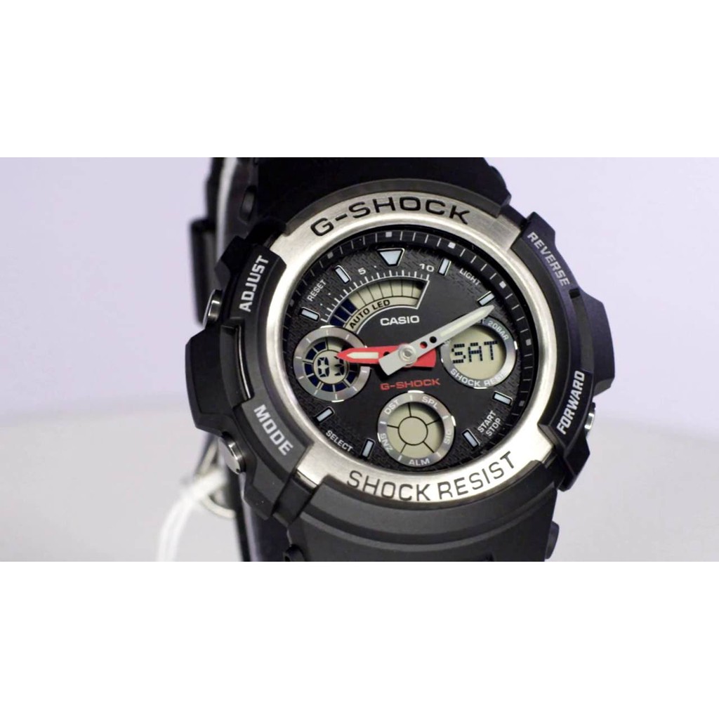 Đồng hồ nam dây nhựa G-SHOCK Casio chính hãng Anh Khuê AW-590-1ADR