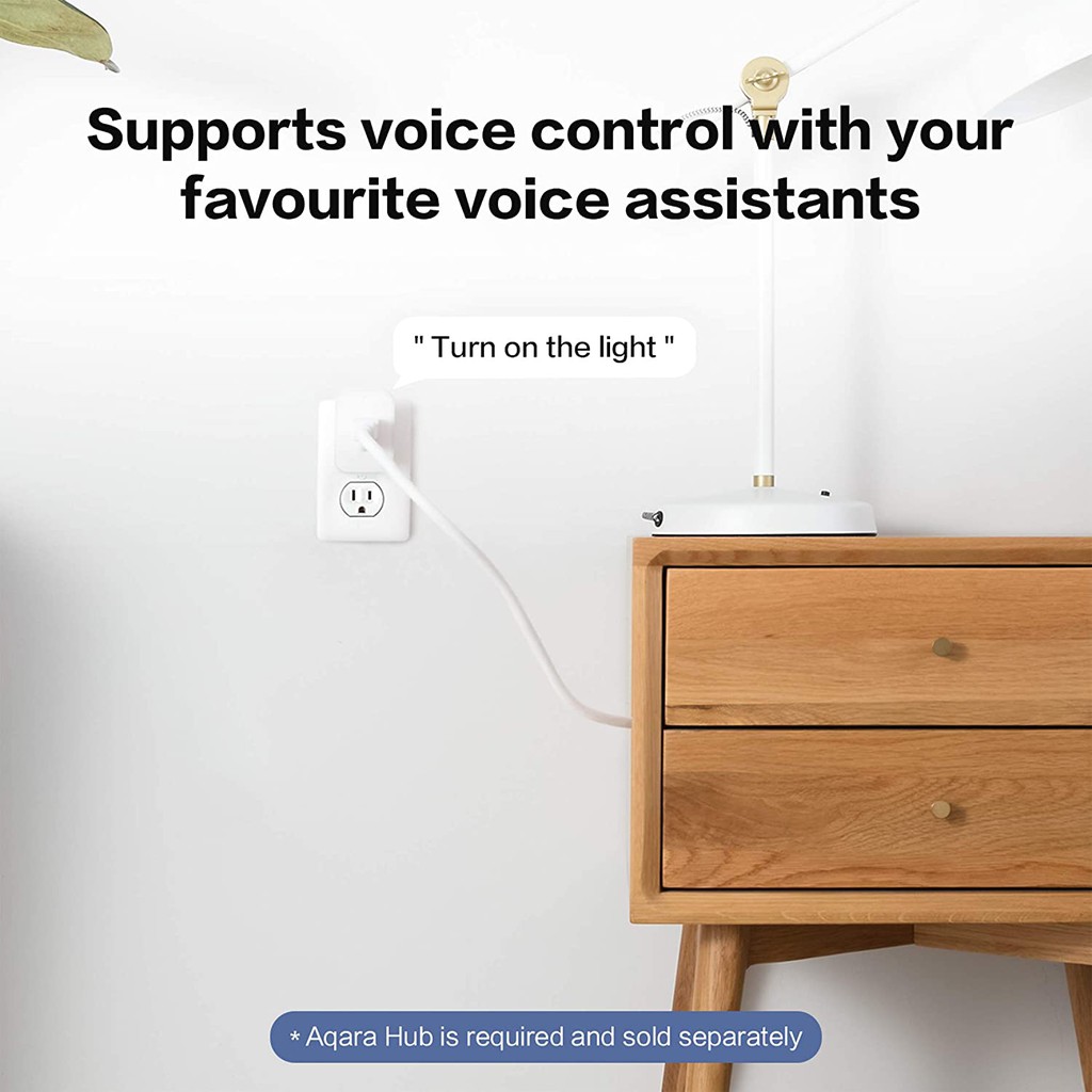 Ổ cắm điện thông minh tiêu chuẩn Mỹ Aqara Smart Plug (US) ZNCZ12LM Phiên Bản Zigbee - Hàng Chính Hãng BH 12 Tháng