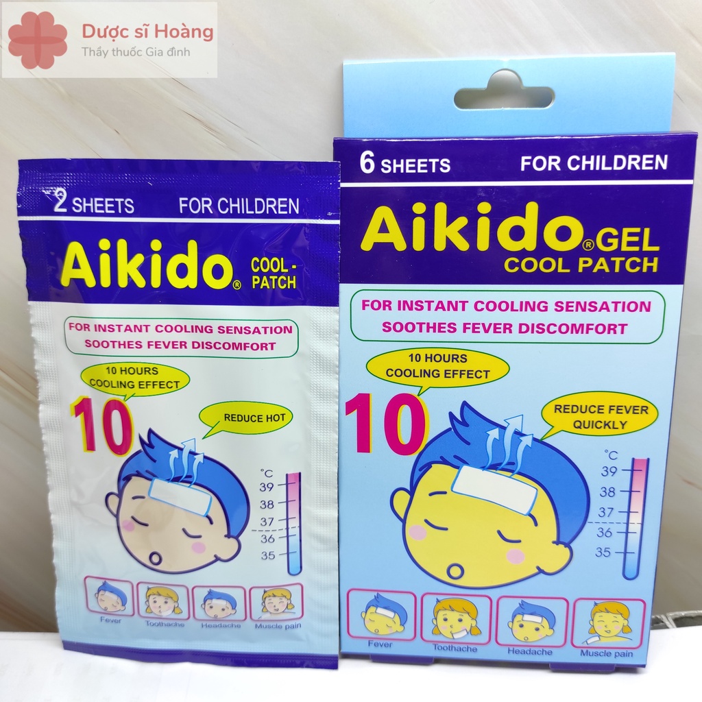 Miếng Dán Hạ Sốt Aikido Gel Cool Patch