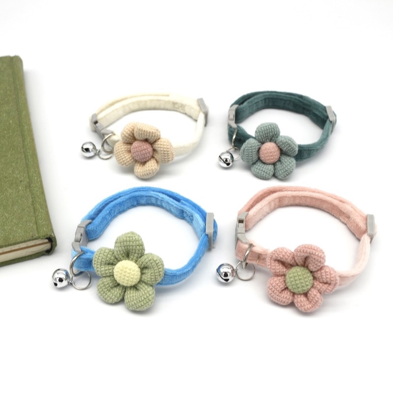 &lt;cutepethome&gt;Vòng Cổ Hình Hoa Dễ Thương Cho Thú Cưng