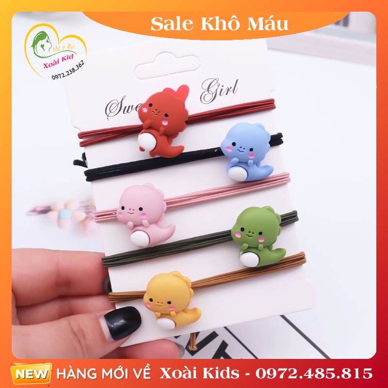 Y.Dây Buộc Tóc, Cột Tóc Hình Chú Khủng Long Cực Đáng Yêu [1 chiếc]