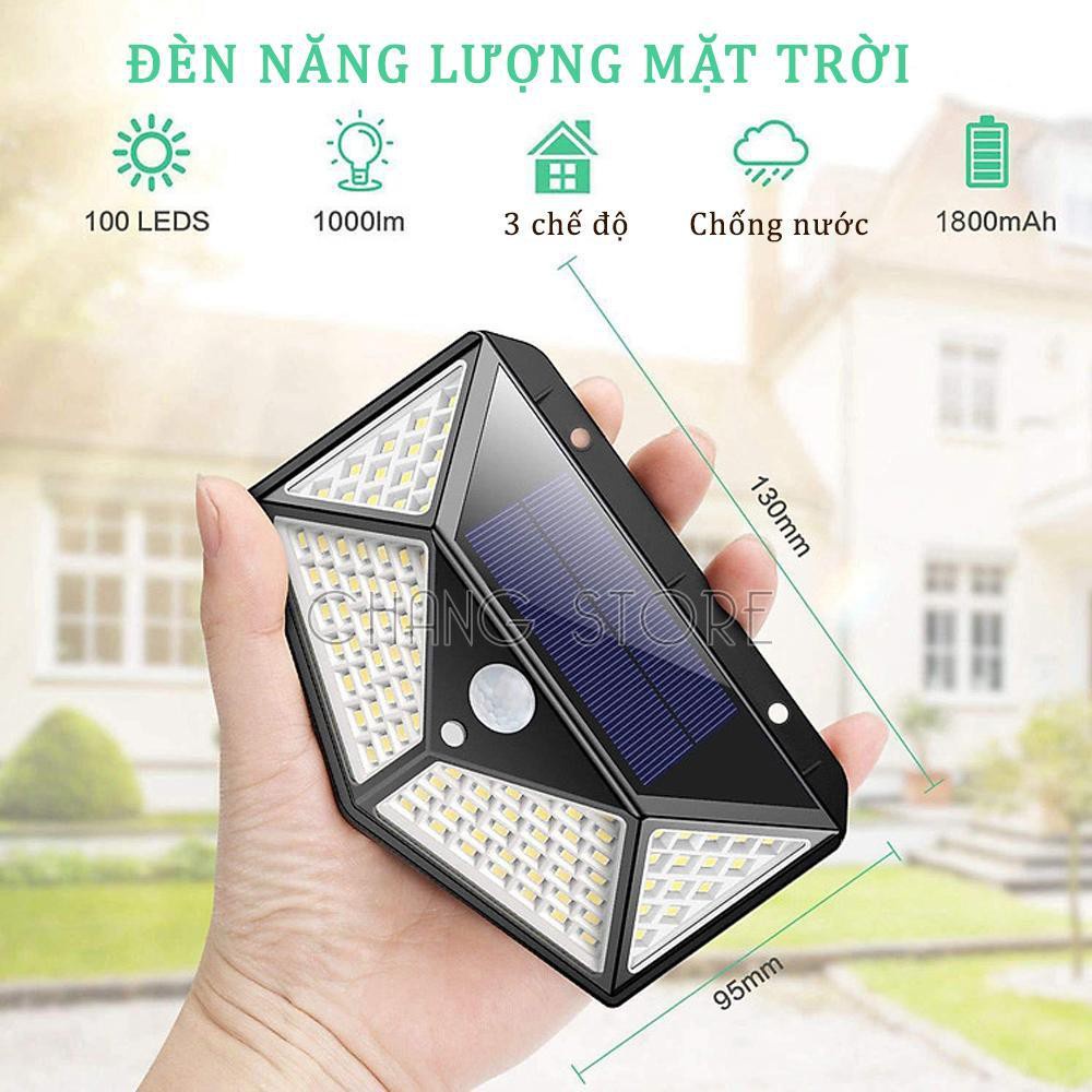 Đèn năng lượng mặt trời Solar 100LED 3 chế độ siêu sáng