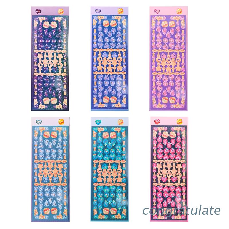 CONG Attractive Sequin Color Sticker Presents for Children Student Colleague Teacher