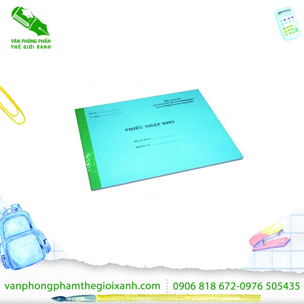 PHIẾU NHẬP KHO 3 LIÊN 13X19 30 BỘ