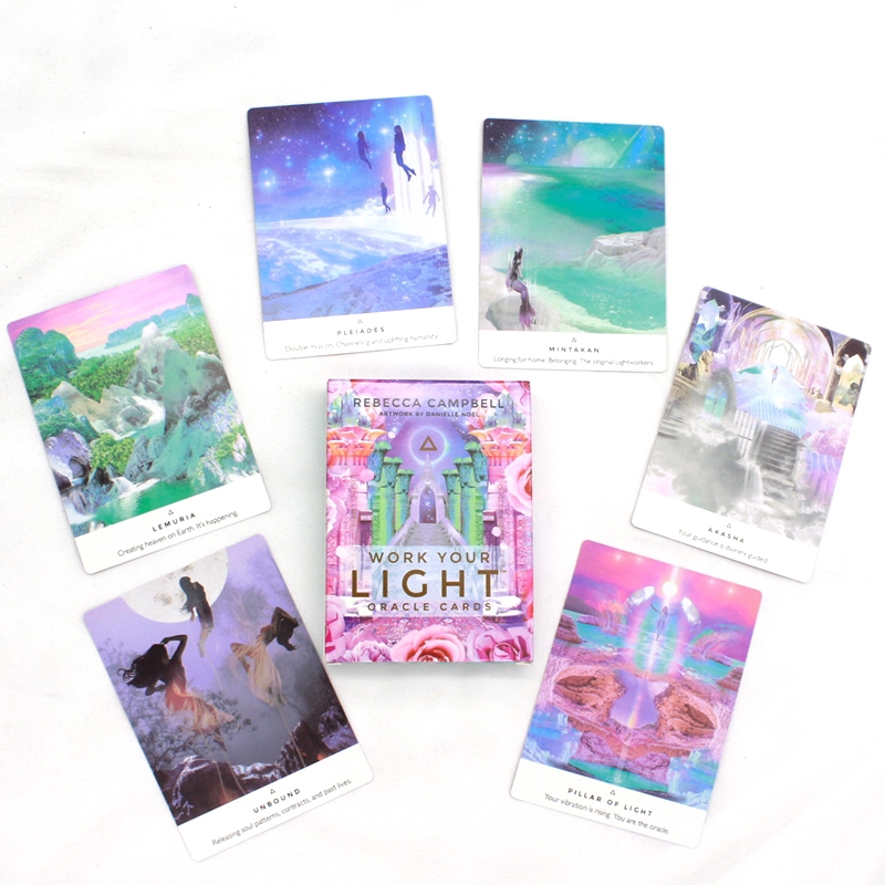 Bộ 44 lá bài tarot Work Your Light Oracle Cards ngôn ngữ tiếng Anh