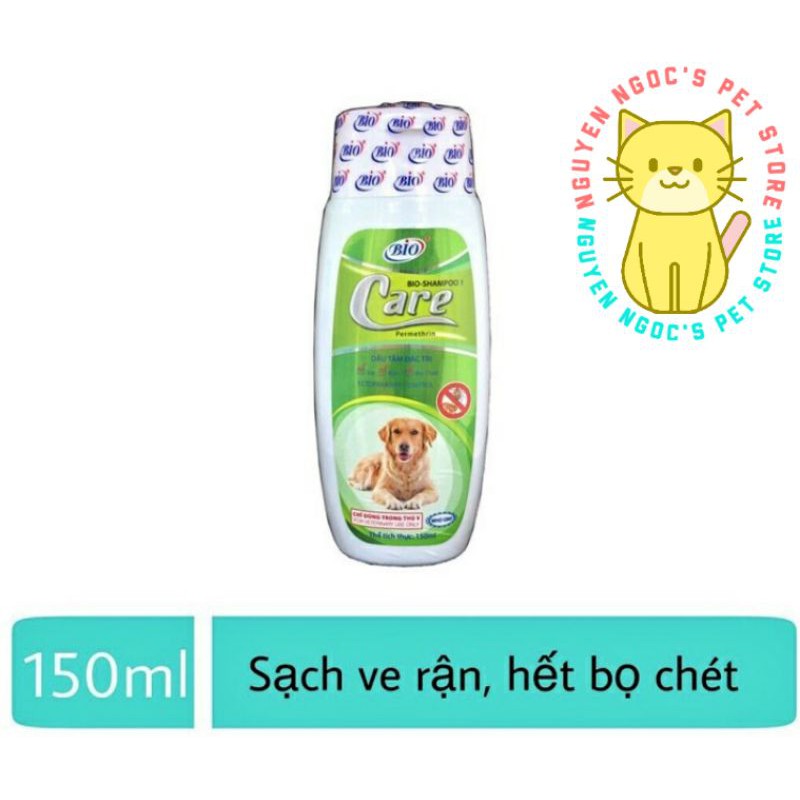 Sữa tắm đặc trị ve rận, bọ chét cho CHÓ BIO CARE SHAMPOO chai 150ml