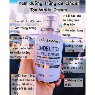 Bộ dưỡng trắng Cindeltox Kem truyền trắng + Nhũ tương Cindeltox chính hãng Hàn Quốc