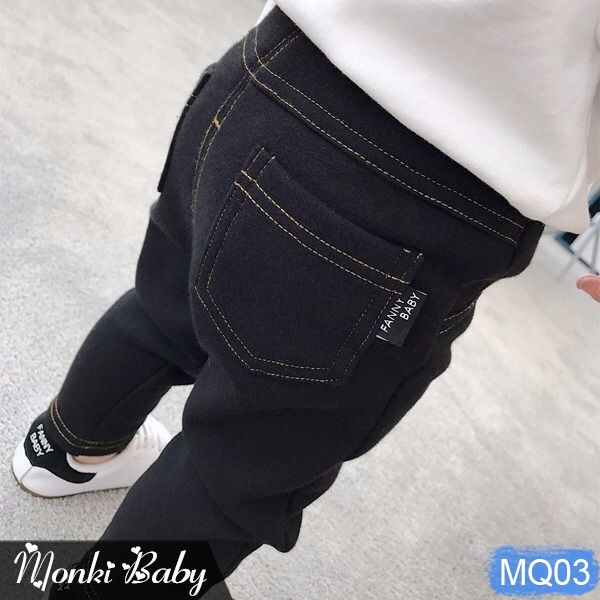 [LẺ SIZE 14-19kg] - Quần nỉ mềm lót lông, dáng jean bò khỏe khoắn, phong cách đẹp, giữ ấm tốt, mẫu mới nhất | MQ03