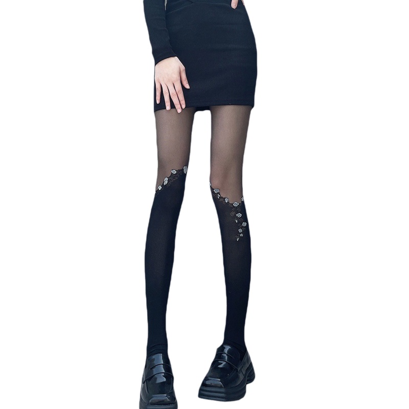 Youyo Vớ Cao Qua Gối Họa Tiết Hoa Lolita Nhật Bản Cổ Điển Cho Nữ Đi Club Đêm