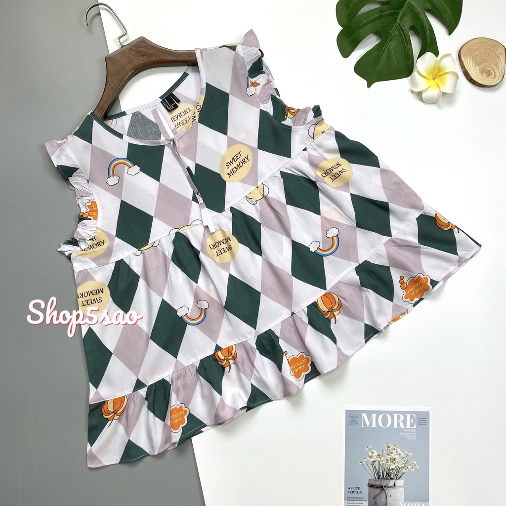 Đồ bộ tole lanh nữ mặc nhà, đồ bộ đùi Babydoll VNXK F21 Tole 2 da loại 1 SHOP5SAO (43-67kg)
