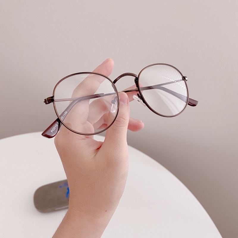 Gọng kính kim loại tròn cao cấp gaigarden