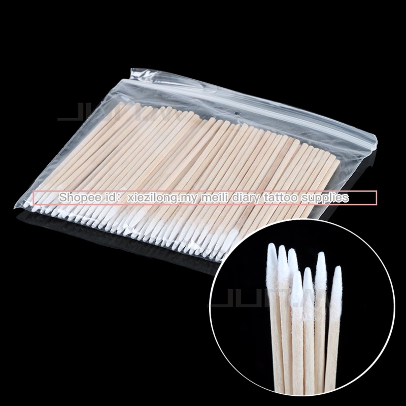 Set 100 Tăm Bông Cotton Làm Sạch Tai/Tăm Xăm Vĩnh Viễn Tiện Dụng