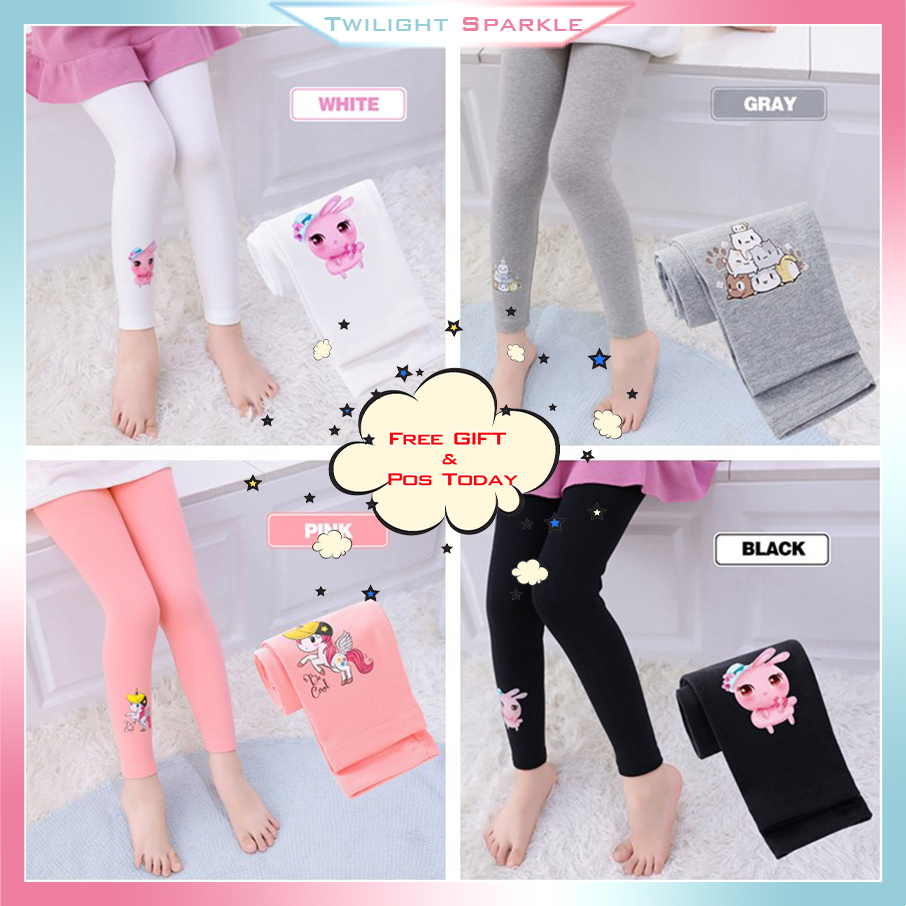 Quần legging bằng cotton phong cách thời trang Hàn Quốc cho bé gái