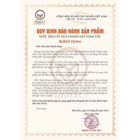 Nước uống RUBISS DETOX giảm cân trái cây dứa -chanh dây an toàn ko gây mệt mỏi giảm ngay 3-8kg sau 1 lt sd