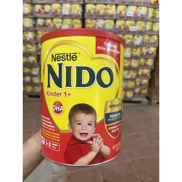 Date 6/2022 Sữa Nido Kinder 1+ Mỹ nắp đỏ 1,6kg