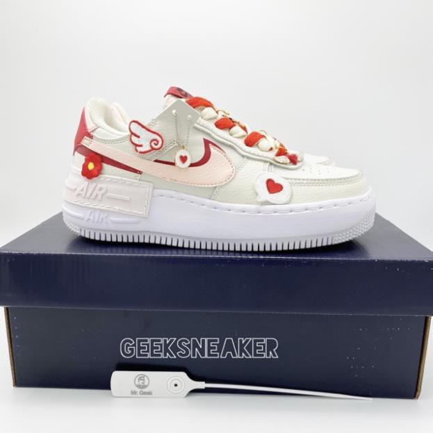 [Real] [GeekSneaker] Giày + Set Custom  Air Force 1 Shadow Gymred : 1 hot