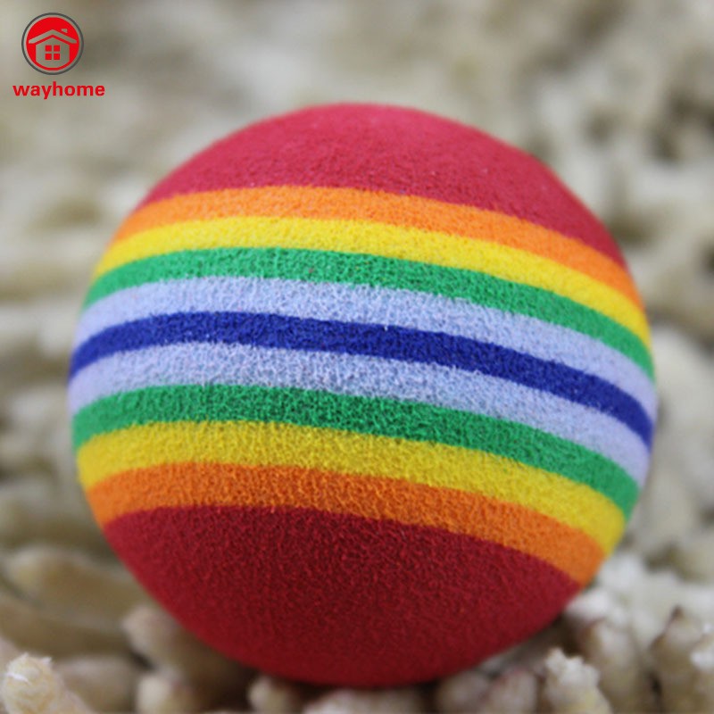 Banh đồ chơi 3.5CM màu cầu vồng sặc sỡ cho thú cưng