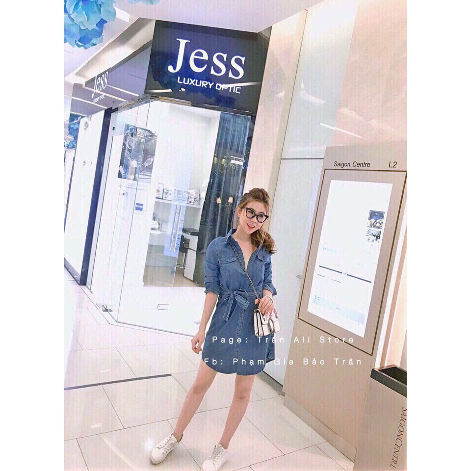 Áo giả jean nữ phom dài - giá sỉ
