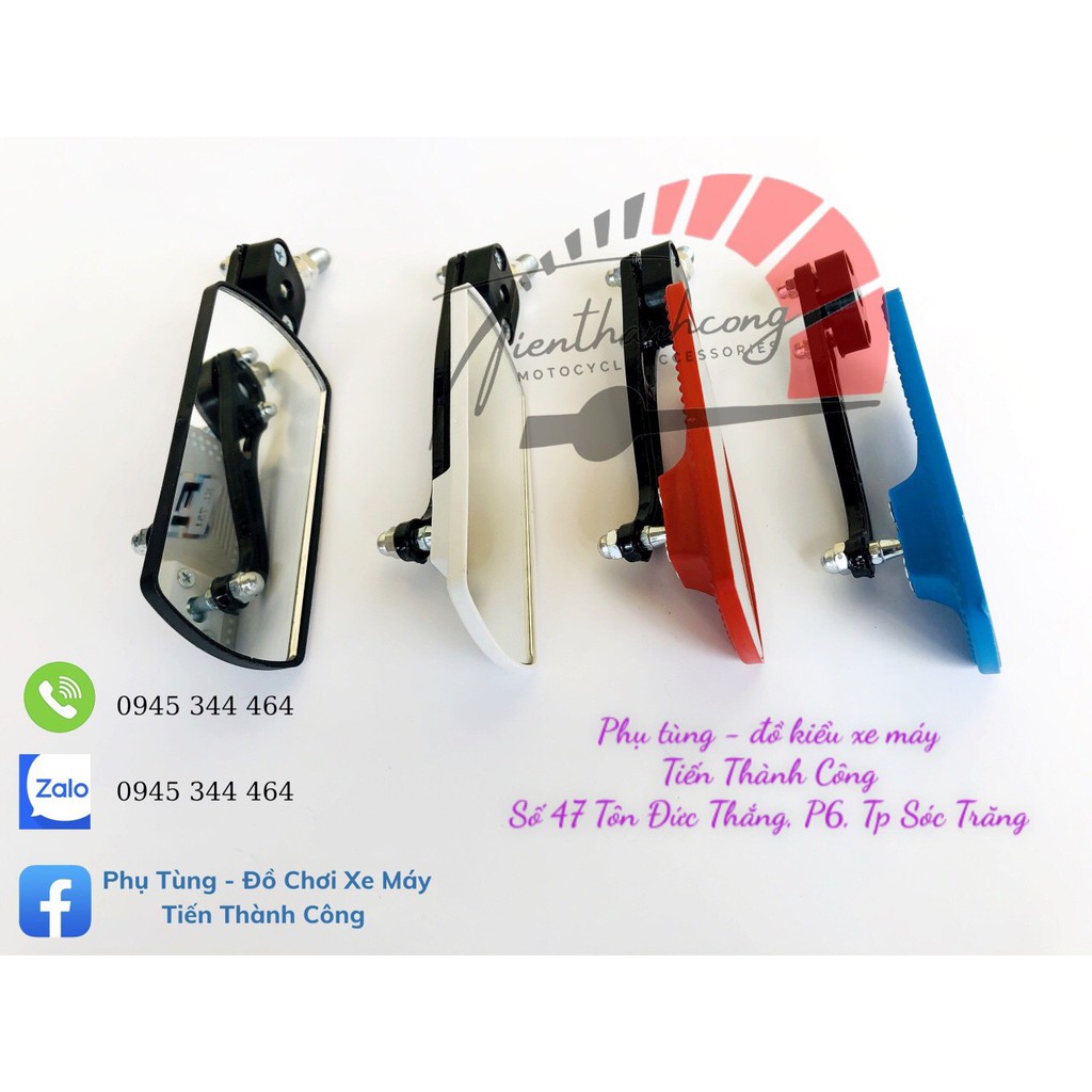 Gương xe máy chữ nhật/Kính hậu siêu mỏng