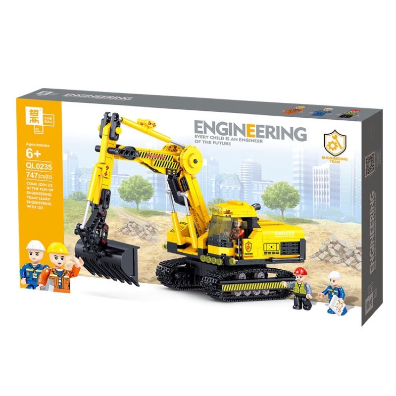 Lego máy xúc 747 miếng ghép cao cấp- Lego con trai