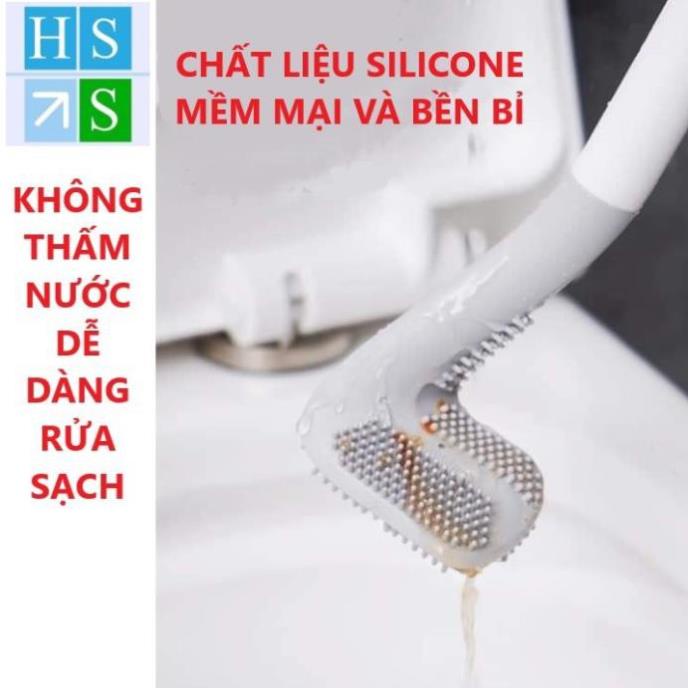 ( Bán sỉ ) CHỔI CỌ TOILET thông minh SILICON cọ chà vệ sinh (MẪU MỚI) sạch mọi ngóc ngách bồn cầu, nhà tắm - HS Shop