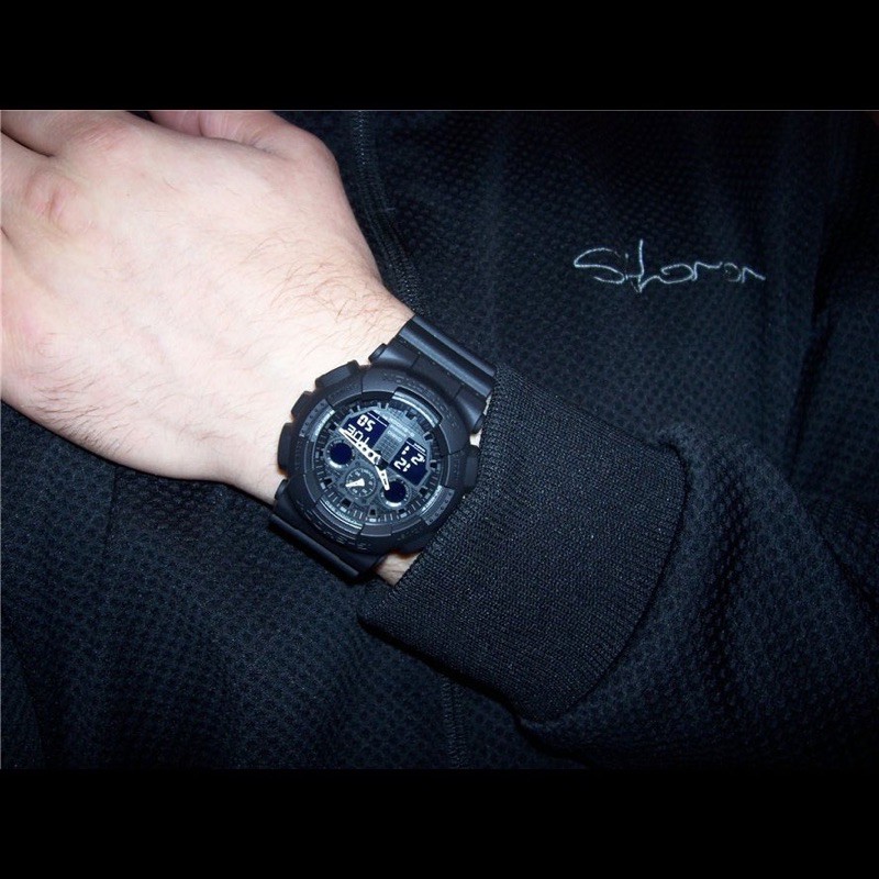 Đồng hồ nam dây nhựa G-SHOCK Casio chính hãng Anh Khuê GA-100-1A1DR