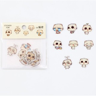 32 Miếng Sticker Dán Trang Trí Totoro- Mèo