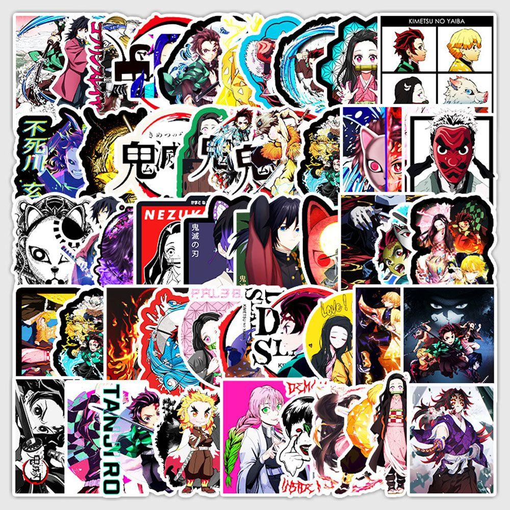Sticker Dán Trang Trí Ván Trượt / Guitar Họa Tiết Demon Slayer 15H Chống Nước