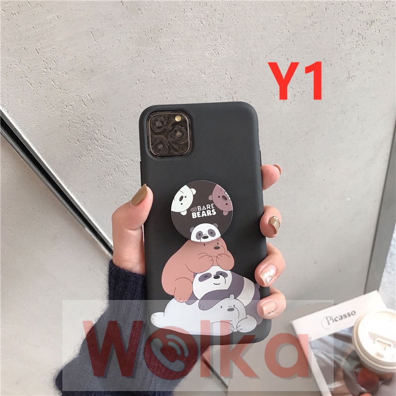 Ốp điện thoại phong cách We Bare Bears có giá đỡ cho Xiaomi Redmi note8 4X 4A 5A 6A S2 5 5A 5Aprime 5 5 Pro 6 6 Pro 7
