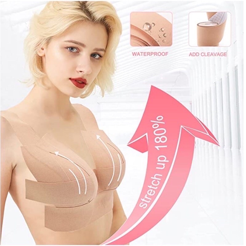 Cuộn Băng Dán Nâng Ngực Co Giãn Có Thể Tạo Nhiều Kiểu Đa Dụng Cho Bạn Nữ