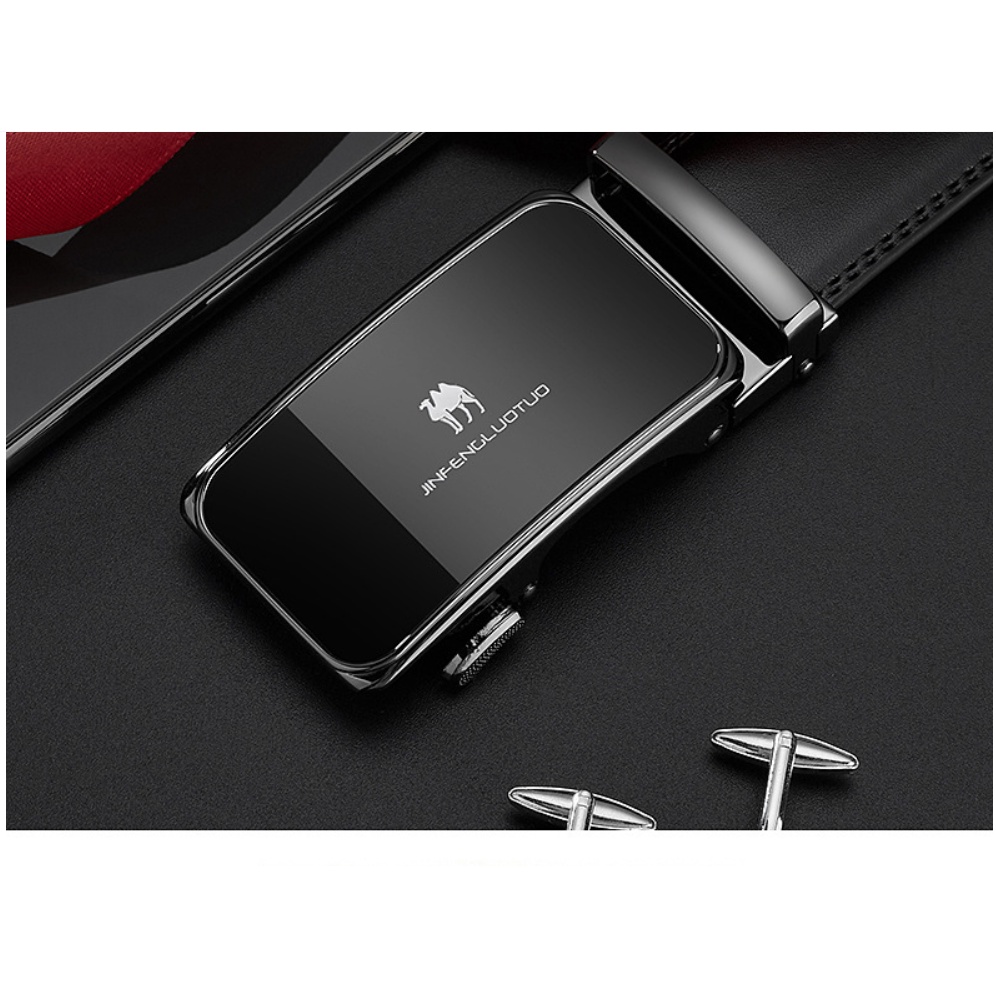 Thắt lưng nam da bò nguyên chất mặt khóa tự động hợp kim cao cấp