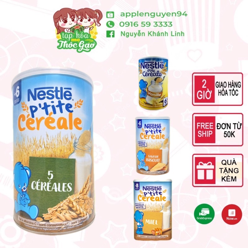 Bột Lắc pha sữa Nestle 400gr 6M/8M date 8/2022