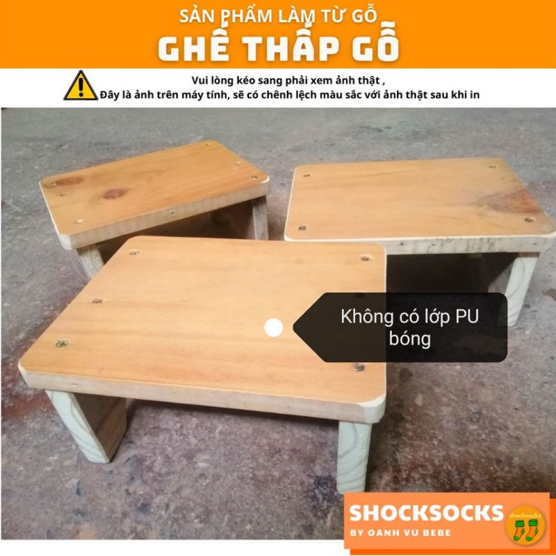 1 CÁI GHẾ GỖ DÁNG THẤP
