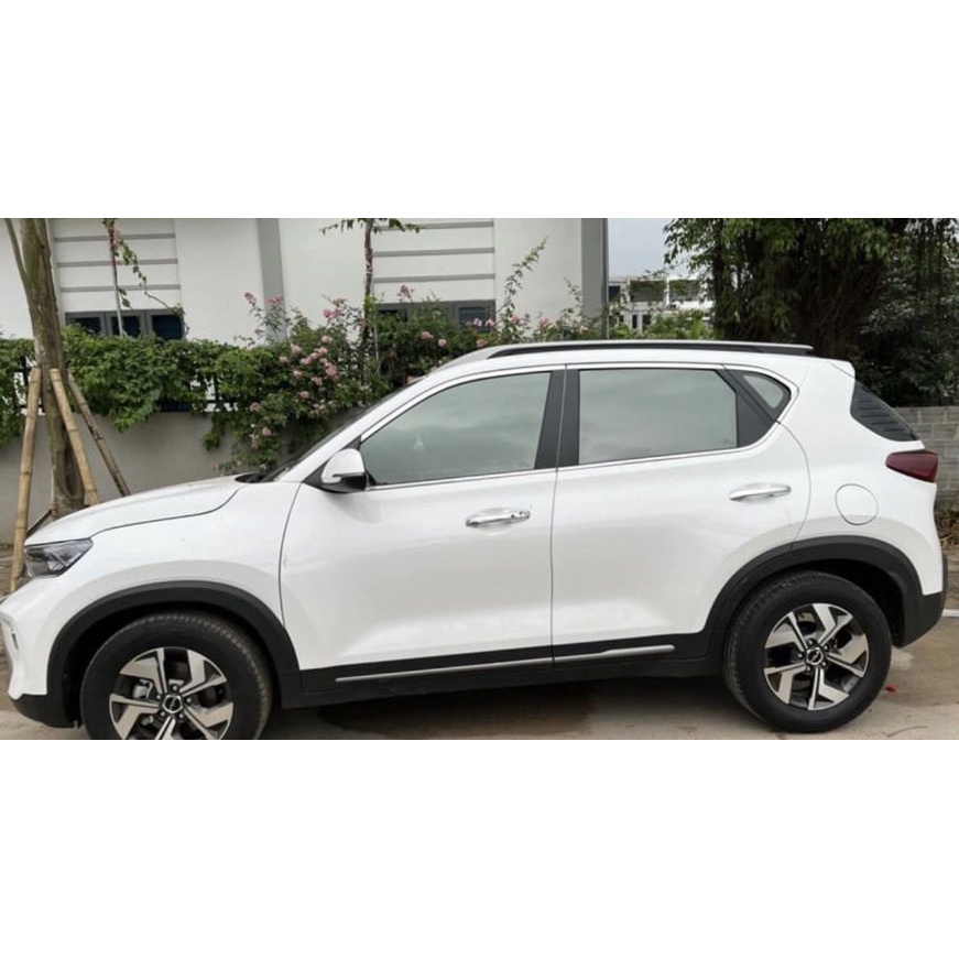 Nẹp Chân Kính, Viền Cong Kính Inox Kia Sonet 2021 2022 2023 Cao Cấp Sáng Bóng, Trang trí viền kính cửa xe