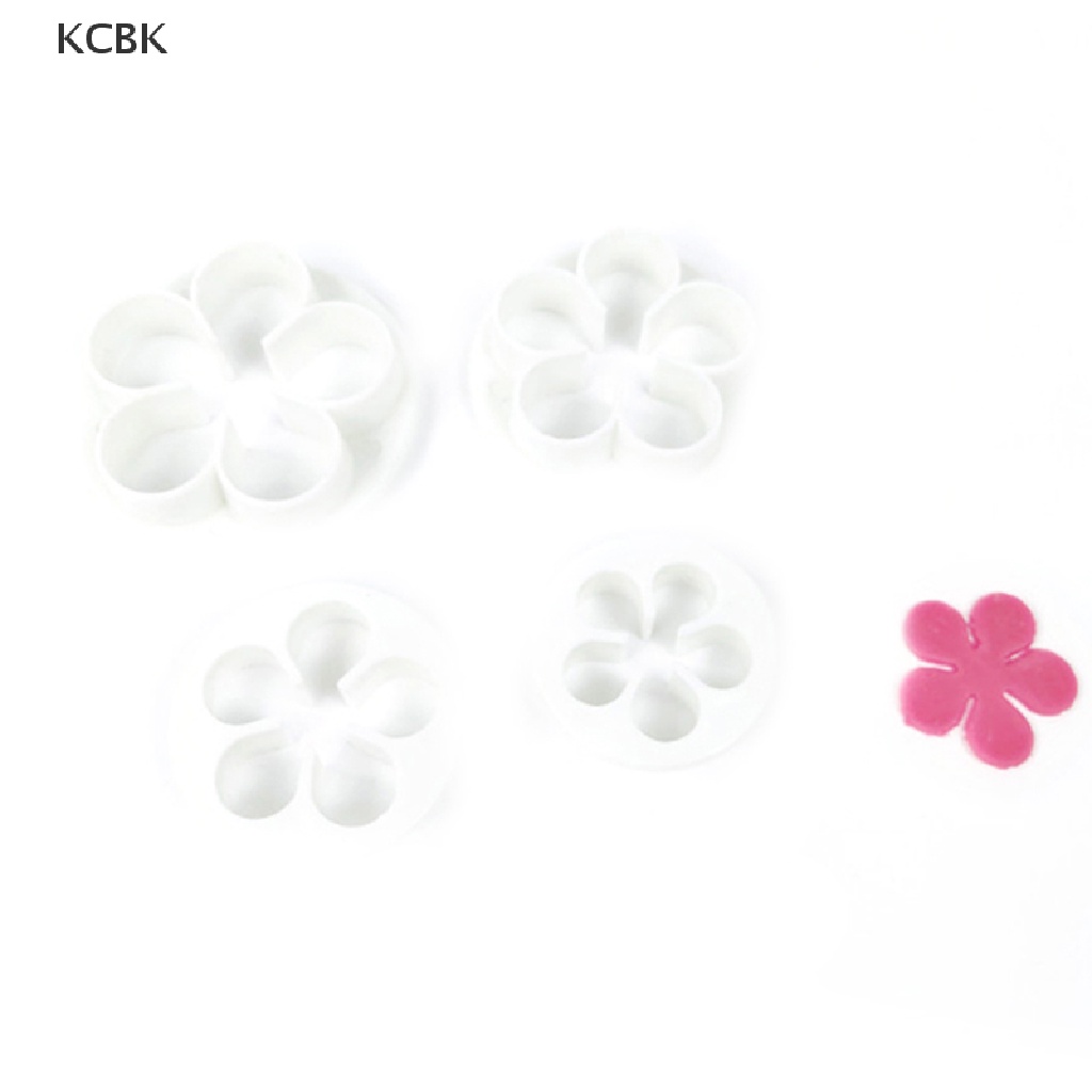 Set 4 Khuôn Cắt Tạo Hình Cánh Hoa Hồng Trang Trí Bánh Tiện Dụng