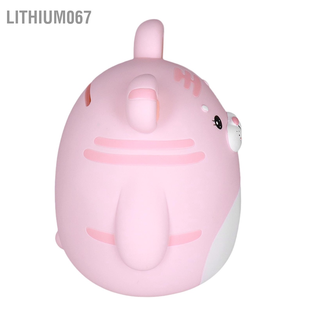 Lithium067 Con heo đất màu hồng Dung tích lớn thả bằng chứng con Vinyl Thủ công mỹ nghệ Quà tặng cho trẻ em