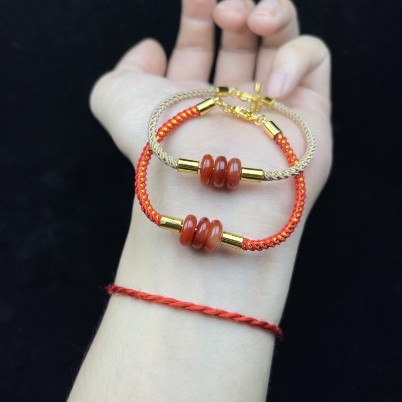 Vòng Tay Tam Điếu Đá Huyết ☯ Vòng Tay May Mắn ☯ Cải Vận May Mắn, Tài Lộc